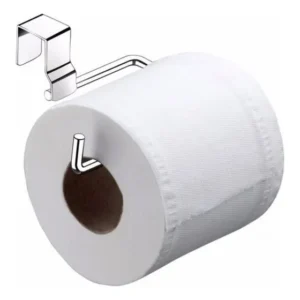 Porta Papel Higienico Suporte Banheiro P/ Caixa Acoplada Cor Aço cromado