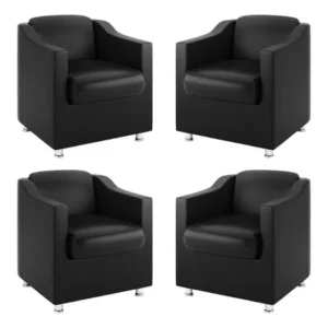 Kit 4 Poltronas Tilla Para Salão De Beleza Balaqui Decor