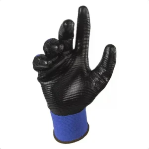 Luva Nitrílica Super Safety SS1006N Azul Antiderrapante Tamanho M