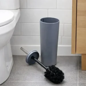 Escova Sanitária Matte Com Suporte - Cinza
