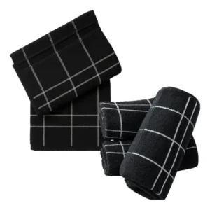 Kit 5 Pano Copa Atoalhado Xadrez 100% Algodão Colorido