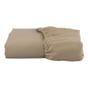 Lençol Avulso King C/ 40cm De Altura Algodão 200 Fios Cor Bege Desenho Do Tecido Liso