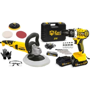 Politriz Angular 110v + Parafusadeira 21v 2 Bat + Acessórios