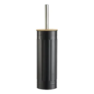 Escova Sanitária Fluted Cinza Limpeza Aço Inox Higiene Mek Preto