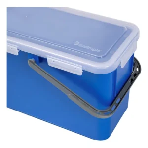 Balde Bralimpia Retangular 25L Plástico Azul C/Tampa