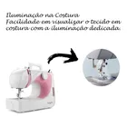 Máquina De Costura Reta Futura Jx-2040 Portátil Elgin Cor Branco/Rosa - Imagem 6