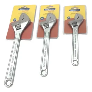 Kit 3 Chave Inglesa Ajustável 8 10 E 12 Tramontina