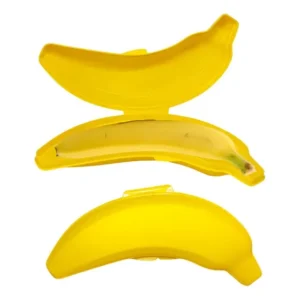 Kit 2 Porta Mix De Banana Pote Para Armazenar Banana 210ml Amarelo