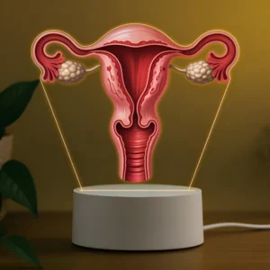 Luminária Útero Realista Anatomia Colorido Uv Poplumos Branco Usb