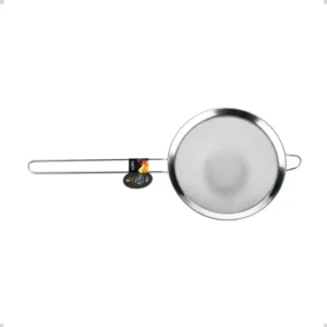 Peneira Em Aço Inox 14cm Com Cabo Longo E Apoio Reforçado