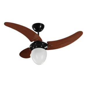 Ventilador de teto Tron Búzios Max com Lustre 51.01-0814 com 3 pás de SAN verniz estrutura preto