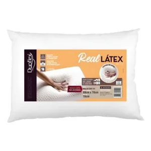 Travesseiro Real Látex Alto Lavável Antiácaro Duoflex Cor Branco