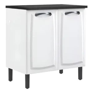 Balcão De Cozinha Itatiaia Aço 2 Portas New Premium Branco Neve