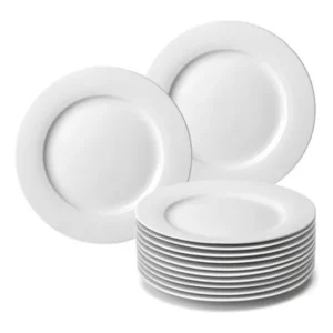 Kit 10 Pratos Sobremesa Branco Melamina 18cm Leve Resistente