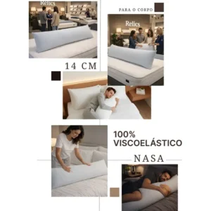 Travesseiro Nasa Corpo Viscoelástico Branco Dormir Confort Branco