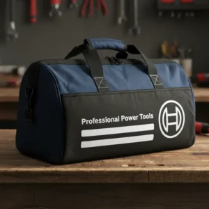 Bolsa P/ Ferramentas Em Lona 8 Bolsos Azul Fechamento Zíper