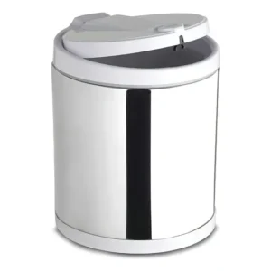 Lixeira Para Pia De Aço Inox 2,5 Litros Branca Tampa Click