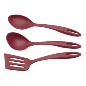 Jogo Espátula, Concha E Colher, Nylon 3 Peças Tramontina Vermelho