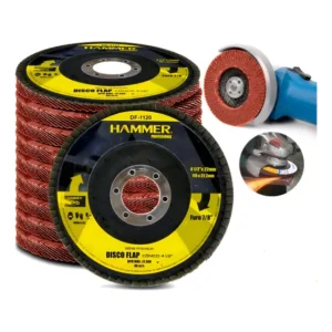 Disco De Lixa Flap Grão 60 10 Unidades Acabamento Médio Vermelho