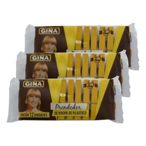 Pregador De Plastico Para Roupas Gina Pacote Com 36 Un