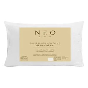 Travesseiro Neo Prime 233 Fios Ecopluma Camesa 50x90cm