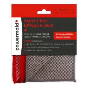 Pano De Chão Multiuso Microfibra De Alto Desempenho Limpeza Cor 2 em 1 Esfrega e Seca