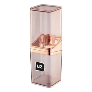 Porta Escova Slim Rose Com Tampa Uz