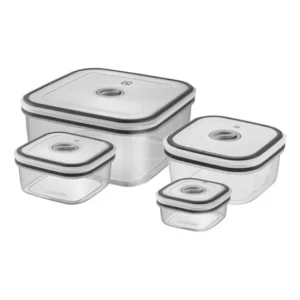 Conjunto Kit Potes Herméticos Electrolux Plástico 4 Unidades Branco/cinza