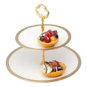 Prato Duplo Para Doces De Porcelana Paddy 19/27cm Wolff