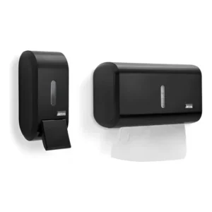 Suporte Sabonete Liquido E Dispenser Papel Toalha Preto