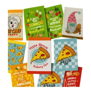 Kit 7 Pano De Copa Prato Teka Sortidos 100% Algodão 40x65cm Branco Estampados