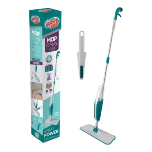 Mop Spray Evo 450ml Limpeza Rápida Com Microfibra E Escova Verde