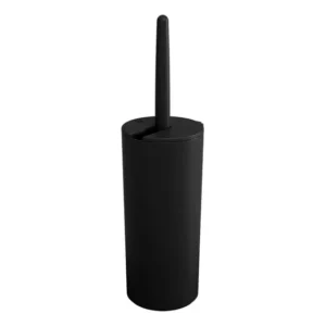 Escova Sanitária Limpeza De Vaso Com Suporte Preto Banheiro Preto