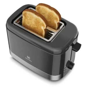 Torradeira Elétrica Com 8 Níveis De Tostagem Inox Electrolux Preto 127v