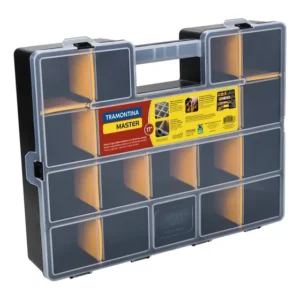 Maleta Plástica Organizadora Master 17'' Com Divisórias Amarelo E Preto Tramontina Amarelo E Preto