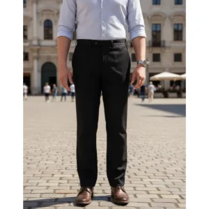 Calça Social Masculina Preta Tailoring Poliviscose Premium