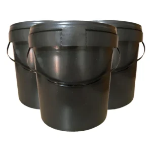 Balde 3,6l De Tampa 3 Pças Preto