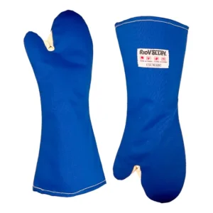 Luva Térmica Mão De Gato Epi Proteção Cozinha Industrial Azul Liso