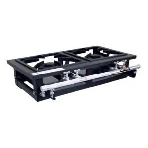 Fogão Industrial MetalFour 2 Bocas Baixa Pressão Preto Gás GLP