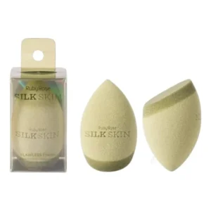 Esponja De Maquiagem Flawless Finish Silk Skin Ruby Rose Cor Verde-claro Tamanho Da Esponja Median