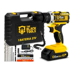 Parafusadeira E Furadeira Impacto The Black Tools Tb-21pw 3/8 Cor Amarelo Frequência 50/60 Hz