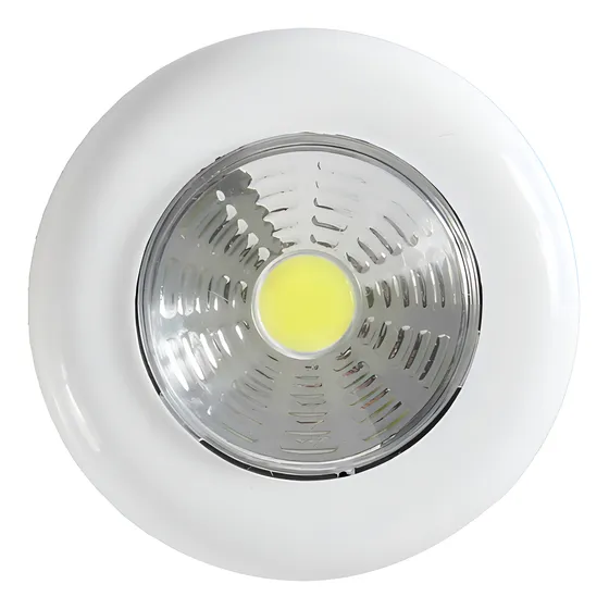 Luminária Luz Noturna Super Led Touch Redonda 1,5w 6500k Cor Branco Frio (6500k) Voltagem Bateria