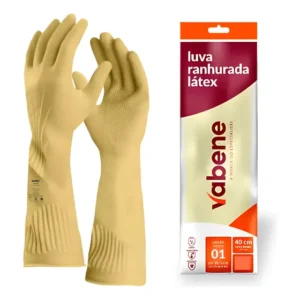 Luva Limpeza Cano Longo Grossa Borracha Látex Limpeza Pesada