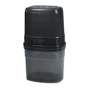 Porta Escovas De Dente Nitron Com Tampa Transparente Cor Fumê