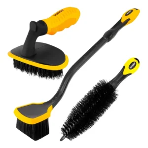 Escovas Automotivas Para Limpeza Rodas Pneus 3 Peças Lava