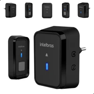 Campainha Cigarra Sem Fio Cib 101 Intelbras Preta De Tomada Preto 127/220v