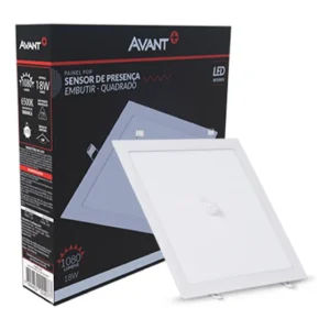 Painel Led Pop Sensor 22cm 18w 6500k Emb Quadrado Br Avant