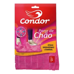 Pano De Chão P/ Limpeza Geral Piso Janela Microfibra Condor Rosa