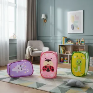 Cesto Art House Dobrável Náilon 50cm Para Roupas