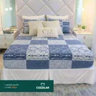 Jogo De Lençol Cama Queen Size 3 Peças Box Estampado Com Elástico Malha 100% Algodão Cozzilar Toque Macio Hotel Pousada Modelo 10 - Imagem 4
